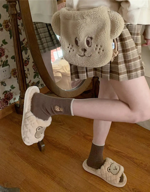 Load image into Gallery viewer, Cute Bear Cotton Slippers for Women in Autumn/Winter
