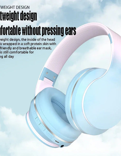 Load image into Gallery viewer, DR56 Headset Wireless Bluetooth Headset Children's Online Game Class Call E-sports Headset New Gradient.
