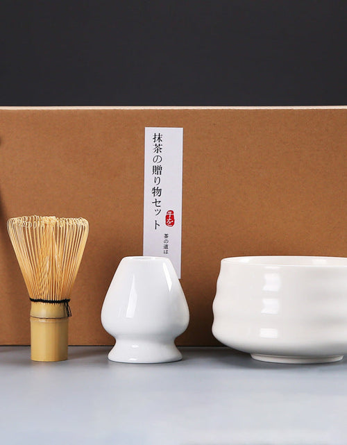 Load image into Gallery viewer, Tea Brush Matcha Brush Hyakumonari Tea Brush Stand Combination Song Dynasty Tea Ordering and Tea Playing Tools Set Japanese Gift Box
