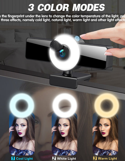 Load image into Gallery viewer, 4k beauty autofocus 1080p computer camera high-definition audio USB live streaming webcam2k fill light
