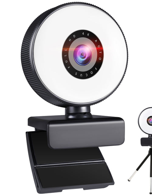 Load image into Gallery viewer, 4k beauty autofocus 1080p computer camera high-definition touch USB live streaming webcam2k fill light
