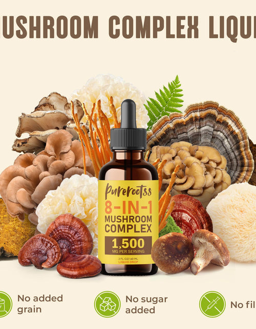 Load image into Gallery viewer, BestBy04/27 PureRootss Mushroom Complex Liquid Drop 1500MG 2 Fl Oz Pack 2

