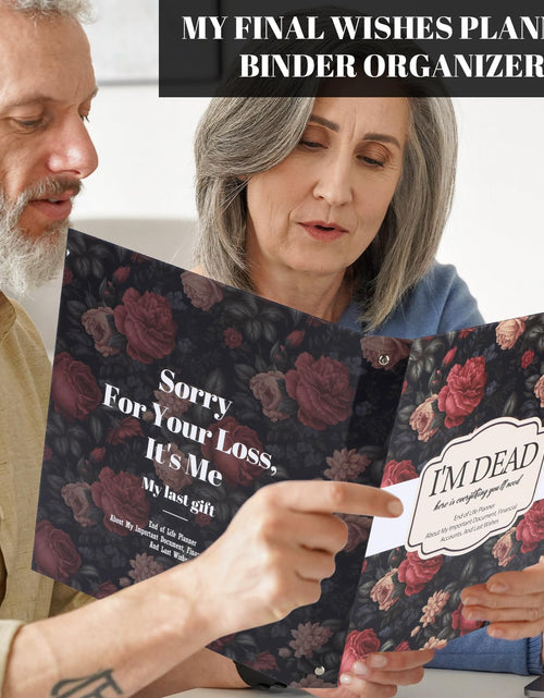 Load image into Gallery viewer, gisgfim I'm Dead Now What End of Life Planner Organizer Binder 8.5x11 Flower
