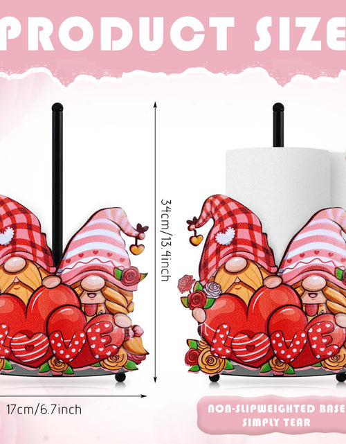 Load image into Gallery viewer, YLOLUL Valentine's Day Metal Paper Towel Holder Large Countertop Stand
