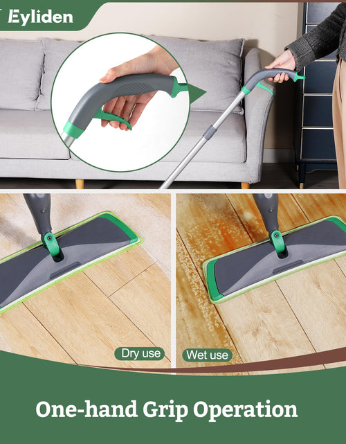 Load image into Gallery viewer, Eyliden Spray Mop Green+Grey with 40ml Bio-Enzyme Cleaner, 2 Microfiber Pads
