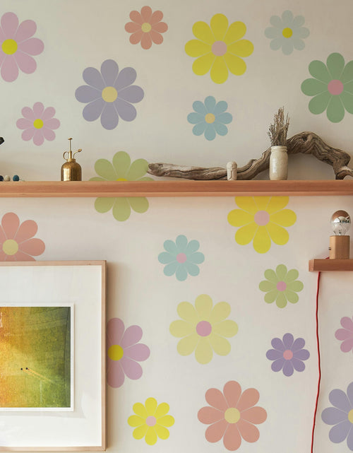 Load image into Gallery viewer, Rapid Decor 32 Pcs Danish Pastel Waterproof Removable Flower Wall Decals
