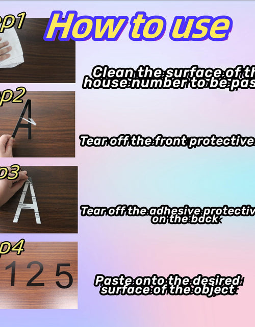 Load image into Gallery viewer, GLDonee 8.5" Acrylic Self-Adhesive House Number 3 Black Modern Address
