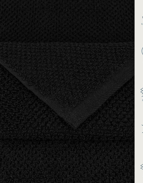 Load image into Gallery viewer, CASA COPENHAGEN Popcorn Textured Cotton Bath Towel Set Black 24x48 6pc
