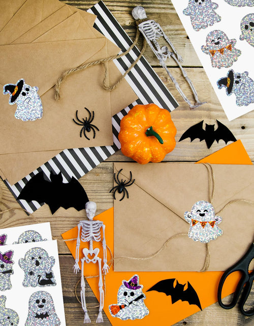 Load image into Gallery viewer, COCHIE Halloween J-O-Lantern Stickers 480pcs 1.5in Laser Ghost
