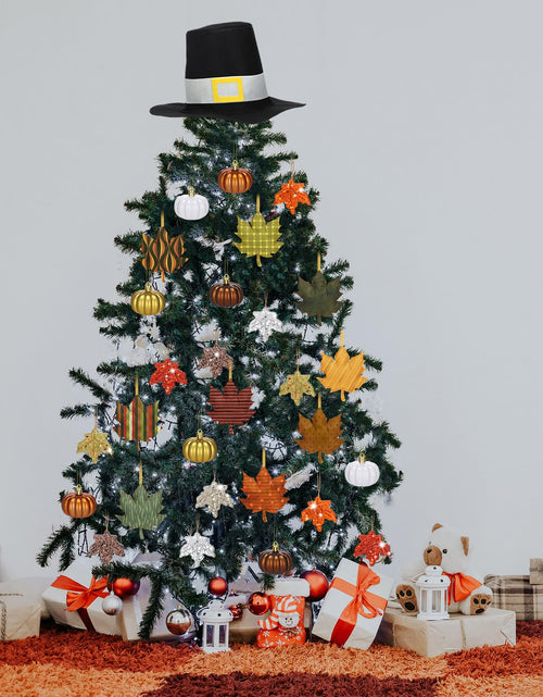 Load image into Gallery viewer, Soulchen 39 Pc Fall Thanksgiving Tree Ornaments Set Orange Brown Gold

