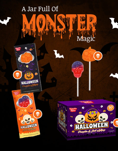 Load image into Gallery viewer, Twinkle Bites Halloween Lollipops 40 Pack Strawberry Flavor 40 Ounce

