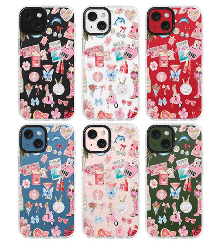 ChiCaseVer iPhone 13 Case Coastal Romance Pink TPU Slim Military-Grade