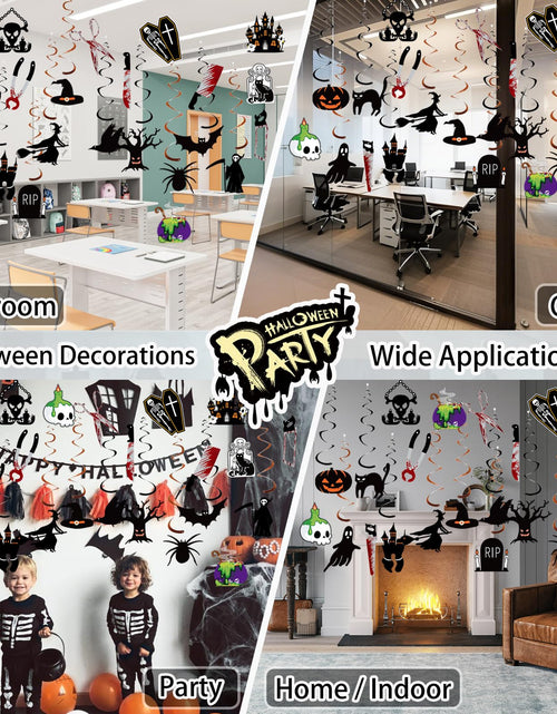 Load image into Gallery viewer, CyanLime 45 Pcs Happy Easter Banner Garland Paper Decorations Halloween Color
