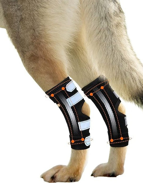 Load image into Gallery viewer, NeoAlly Dog Rear Leg Hock Brace with Metal Spring Strips for Large Dogs [Long Version] (Pair)
