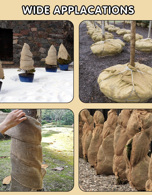 Load image into Gallery viewer, Medoore Natural Burlap Tree Protector Wraps 7.8"x9.8' 4 Rolls Jute
