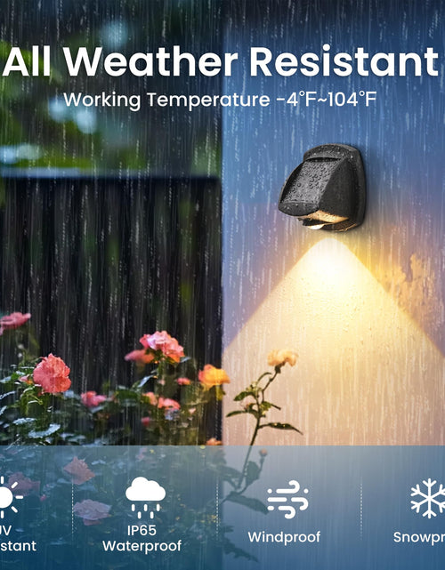 Load image into Gallery viewer, AUDERWIN Solar Fence Lights Outdoor Waterproof Dual Color LED 12 Pack
