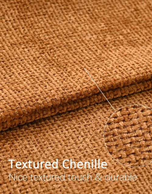 Load image into Gallery viewer, Cozoomy Chenille Linen Throw Pillow Covers 12x20 Inch Rustic Bronze Set of 2
