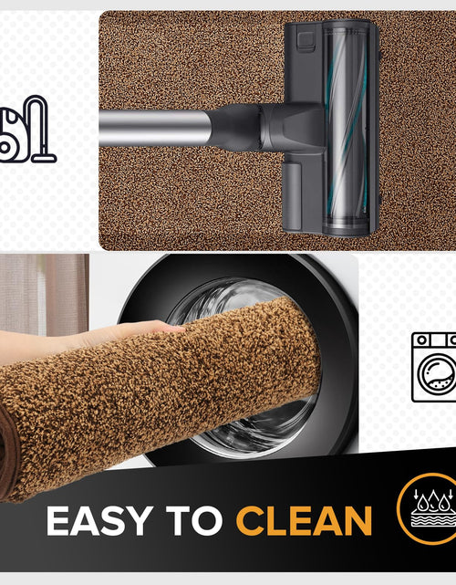 Load image into Gallery viewer, Mibao Front Door Mat Non-Slip Waterproof TPR Backing 31.5x47 Dark Brown
