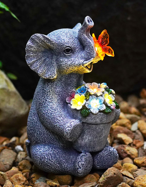 Load image into Gallery viewer, Acgarten Solar Elephant Statue Outdoor Garden Decor Porch Patio Lawn Light
