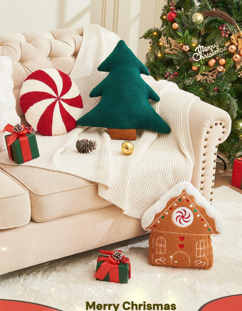 Load image into Gallery viewer, Vdoioe Christmas Tree Throw Pillows Set of 2 Plush Cotton Fill Xmas Decor
