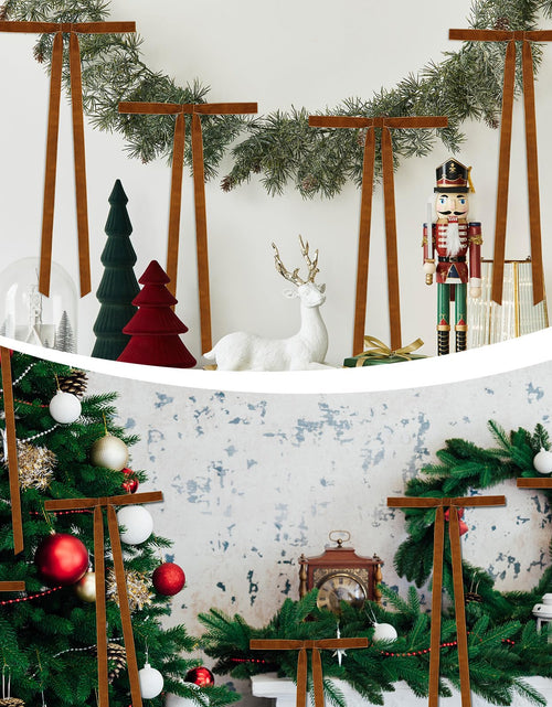 Load image into Gallery viewer, Dcocdeely 24 Pcs Khaki Velvet Christmas Bows 16x6 Inch Rustic Decor
