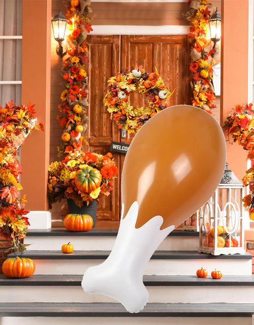 Load image into Gallery viewer, AIUPUOC Thanksgiving Turkey Leg Inflatable Balloon 24'' Orange 1Pc PVC
