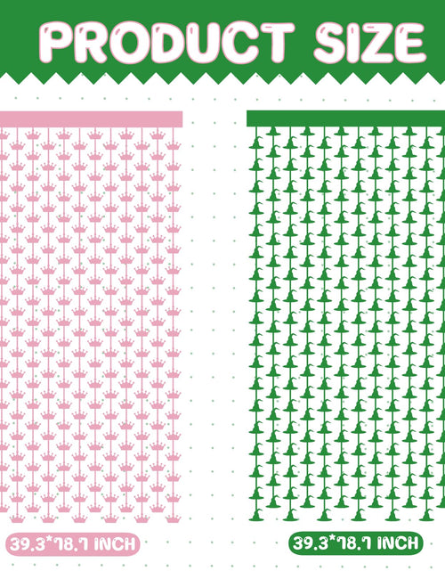 Load image into Gallery viewer, JJWYLTKB 2 Pack Pink Green Fringe Curtain 3x7ft Birthday Party Decor
