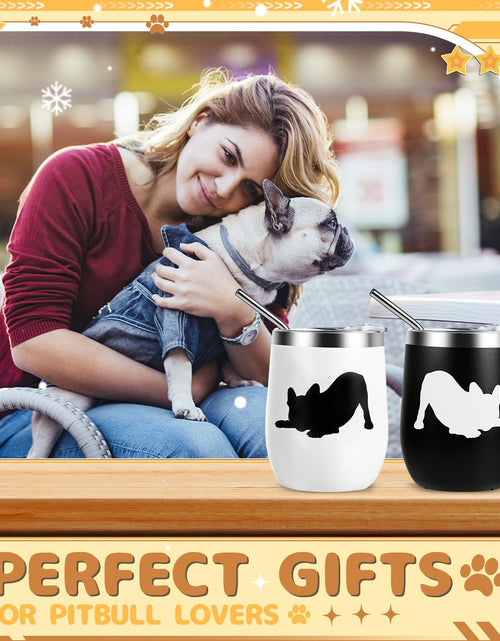 Load image into Gallery viewer, Yoiemivy French Bulldog Insulated Wine Tumbler Set 2, 12oz, Christmas Gift
