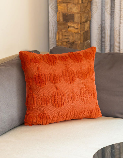 Load image into Gallery viewer, HunnmingRe 2 Pc Pumpkin Throw Pillow Covers 18x18 Orange Autumn Decor
