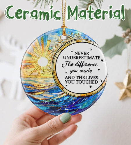 VIAKDEM Christmas Ornaments Going Away Farewell Gifts Ceramic Design A