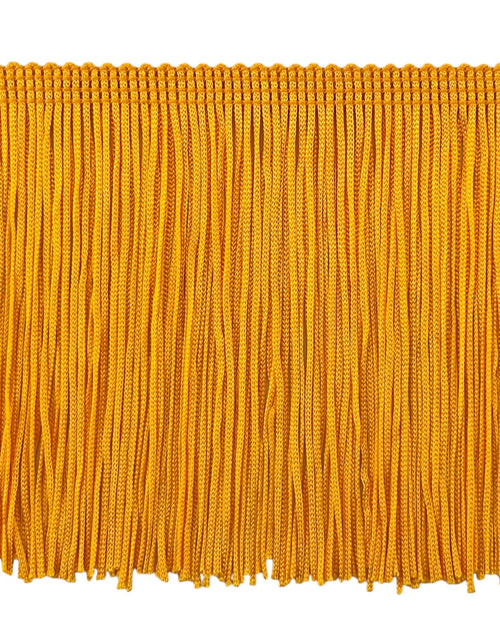 Load image into Gallery viewer, Trims by the Yard 6" Chainette Fringe Trim Polyester Decorative Flag Gold 10yd
