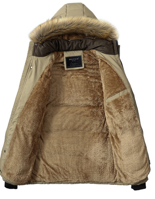 Load image into Gallery viewer, Winter Coat Plus Size Men Jacket Warm Overcoat Outwear Cotton Hooded Down Coat
