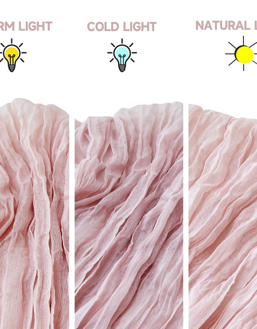 Load image into Gallery viewer, ZKPMJH 6PCS Dusty Pink Cheese Cloth Table Runner 35x120in Boho Gauze
