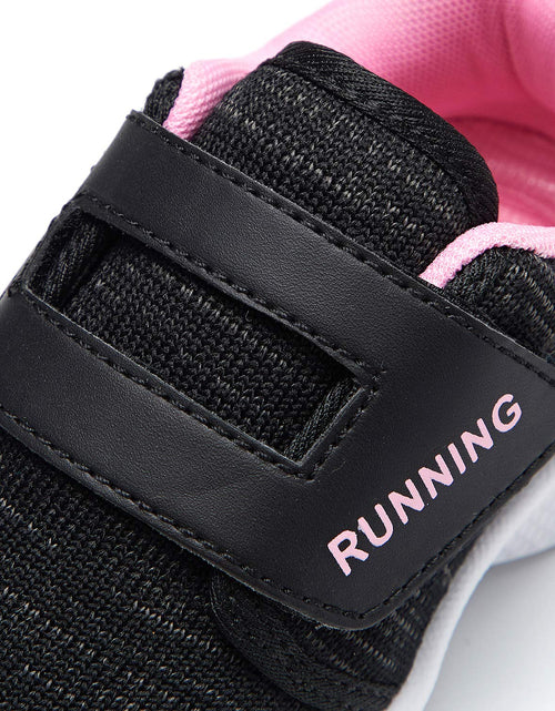 Load image into Gallery viewer, adituo Toddler Boys Girls Lightweight Athletic Sneakers Strap Black Pink Size 11
