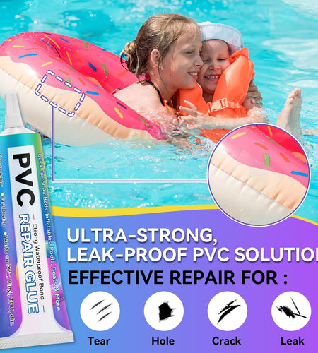 Balldanlu Air Mattress Patch Kit Waterproof Vinyl Repair Adhesive Inflatables