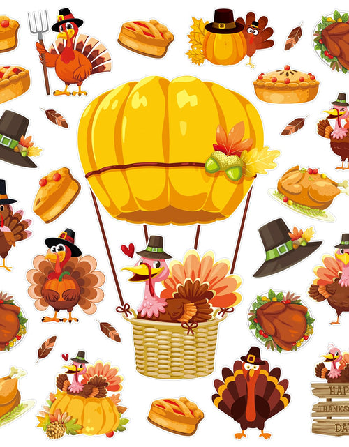 Load image into Gallery viewer, Whaline 45Pc Thanksgiving Turkey Hot Air Balloon Paper Cutouts Autumn Decor
