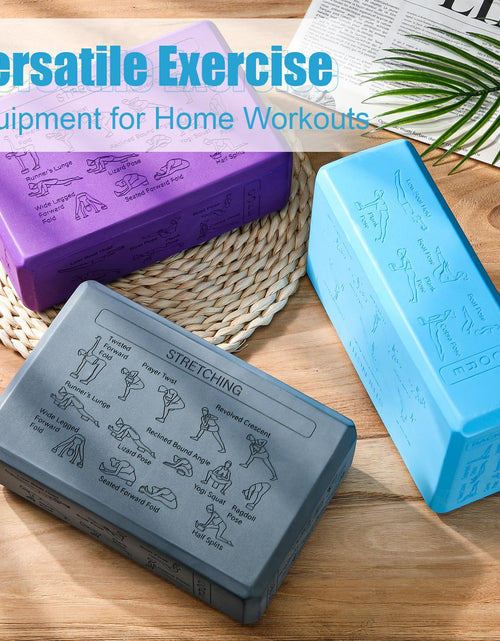 Load image into Gallery viewer, Halloscume Cork Yoga Blocks 2 Pack High Density Non Slip Teal Color
