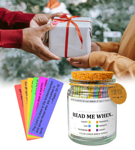 Bible Verse Jar 108 Scripture Stickers Personalized Christian Gift for Women Mom