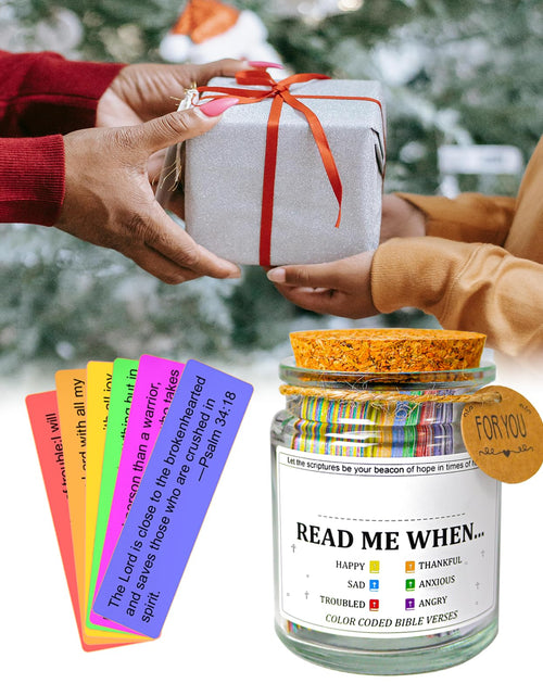 Load image into Gallery viewer, Bible Verse Jar 108 Scripture Stickers Personalized Christian Gift for Women Mom

