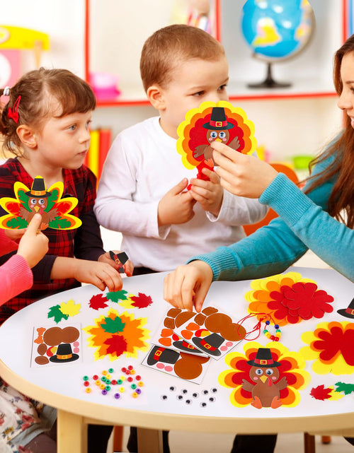 Load image into Gallery viewer, Huyamap Thanksgiving Turkey Necklace Craft Kits 24 Pack Colorful Style 1
