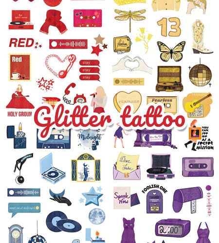 Onogola Party Glitter Temporary Tattoos Lucky Number 13 Stickers ST02