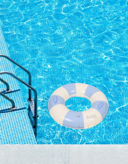 Load image into Gallery viewer, Garneck Inflatable Swimming Ring 32.3'' Retro Striped Blue PVC Adult Float
