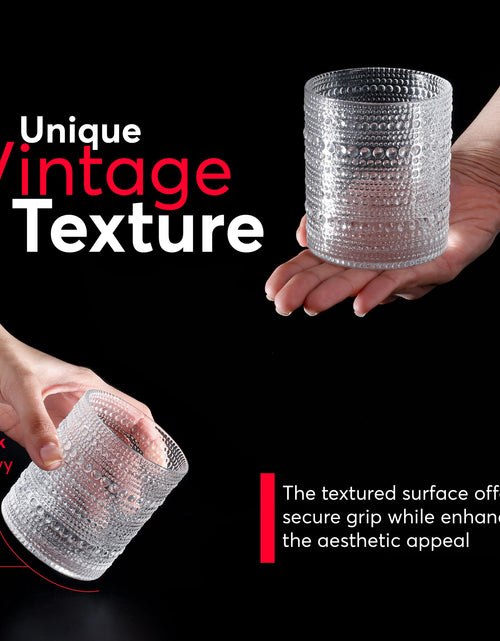 Load image into Gallery viewer, Jupiter Hobnail Vintage Drinking Glasses Set of 6 11.75oz Clear
