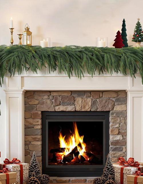 Load image into Gallery viewer, KYGDS Christmas Norfolk Pine Garland 5FT Real Touch Artificial Greenery Green
