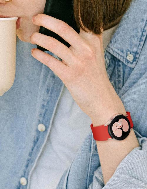 Load image into Gallery viewer, Apbands Silicone Sport Strap for Samsung Galaxy Watch 20mm Red Size 20mm
