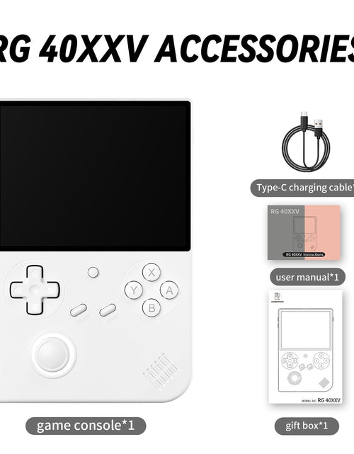 Load image into Gallery viewer, ANBERNIC's new RG40XXV vertical version retro portable handheld game console with lighting effect connected to power regard
