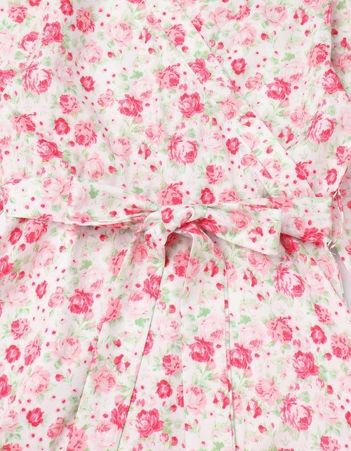 Load image into Gallery viewer, AWIBMK Mommy and Me Floral Boho A-Line V Neck Long Sleeve Dress Blue Pink Size L

