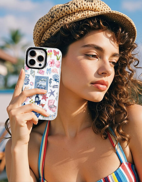 Load image into Gallery viewer, ChiCaseVer iPhone 14 Case Vintage Coastal Collage Glossy Soft TPU SunflowerCut
