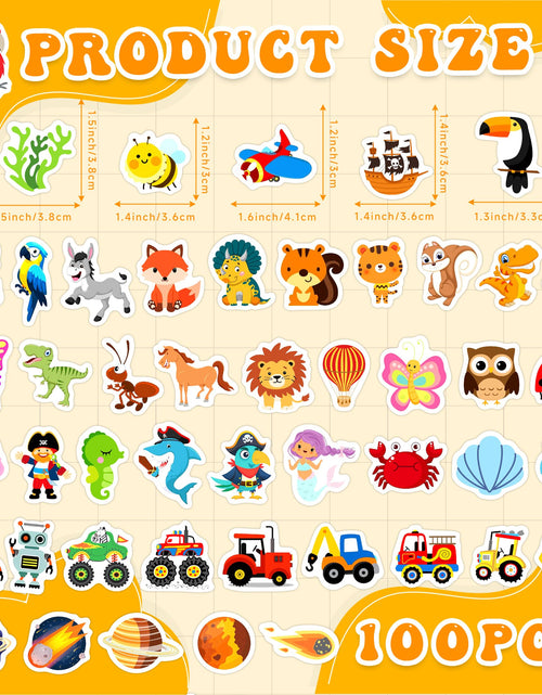Load image into Gallery viewer, Bolcguri Cartoon Water Bottle Stickers 100 pcs Waterproof Vinyl Decals Colorful
