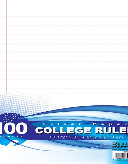 Load image into Gallery viewer, BAZIC 100 Sheets - Filler Paper (College Rule)
